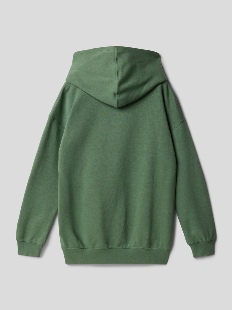 Hoodie mit Label-Print Modell 'Rochester' in schilf