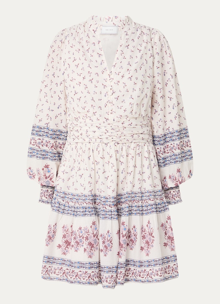 Robe mini Neo Noir Malti à imprimé floral et manches bouffantes