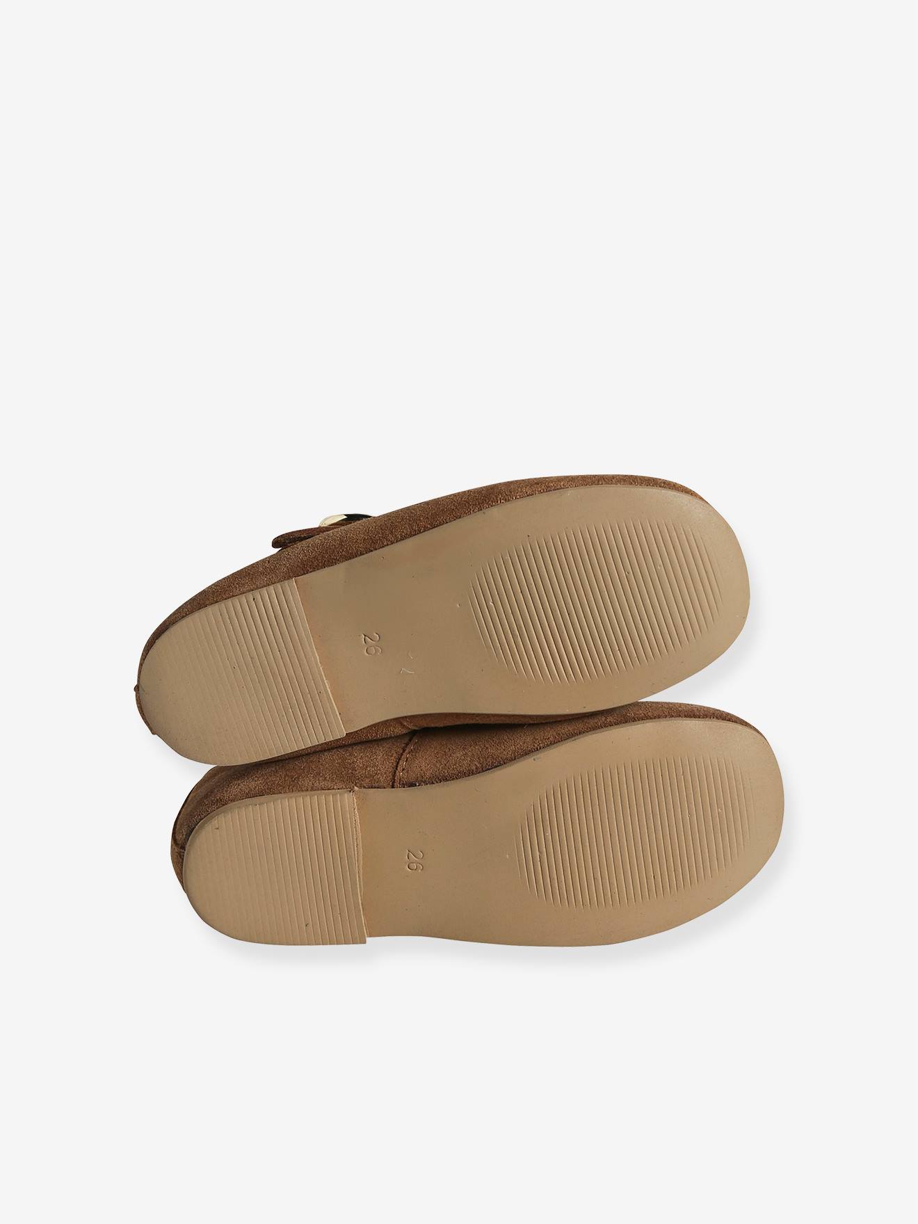 Vertbaudet Mädchen Ballerinas mit Anziehtrick - braun