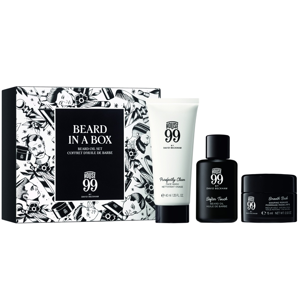 House 99 Coffret BEARD IN A BOX Huile de Barbe Nettoyant Visage PommadeModelante