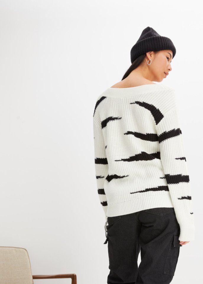Pullover gerippt