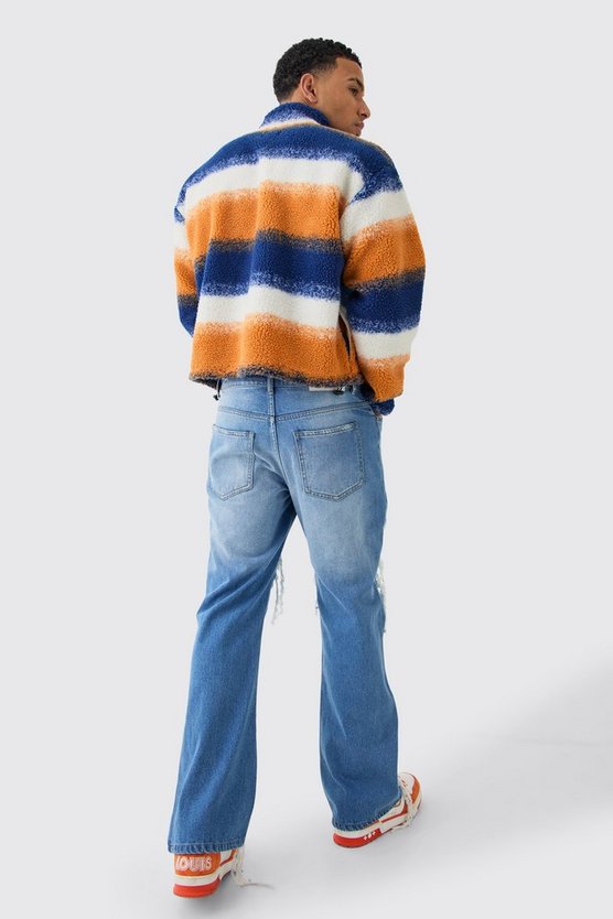 Borg-Overshirt mit Reißverschluss