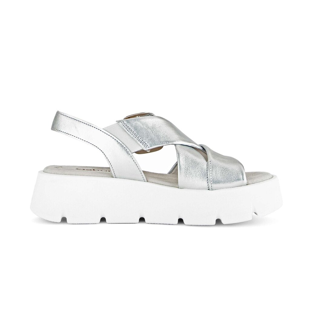 Gabor fashion Plateau Sandale silber