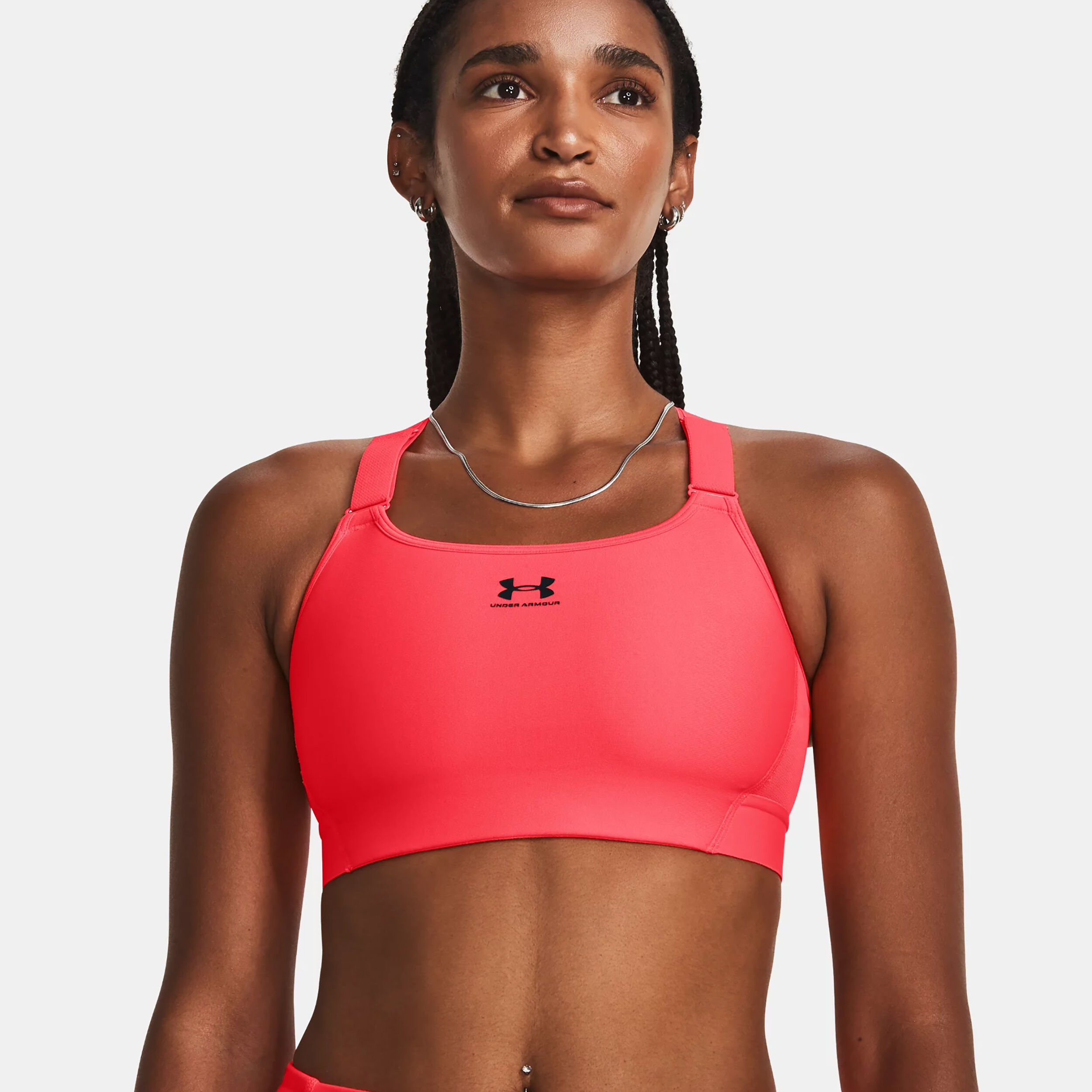 Heatgear High Sport-BH Damen - Koralle