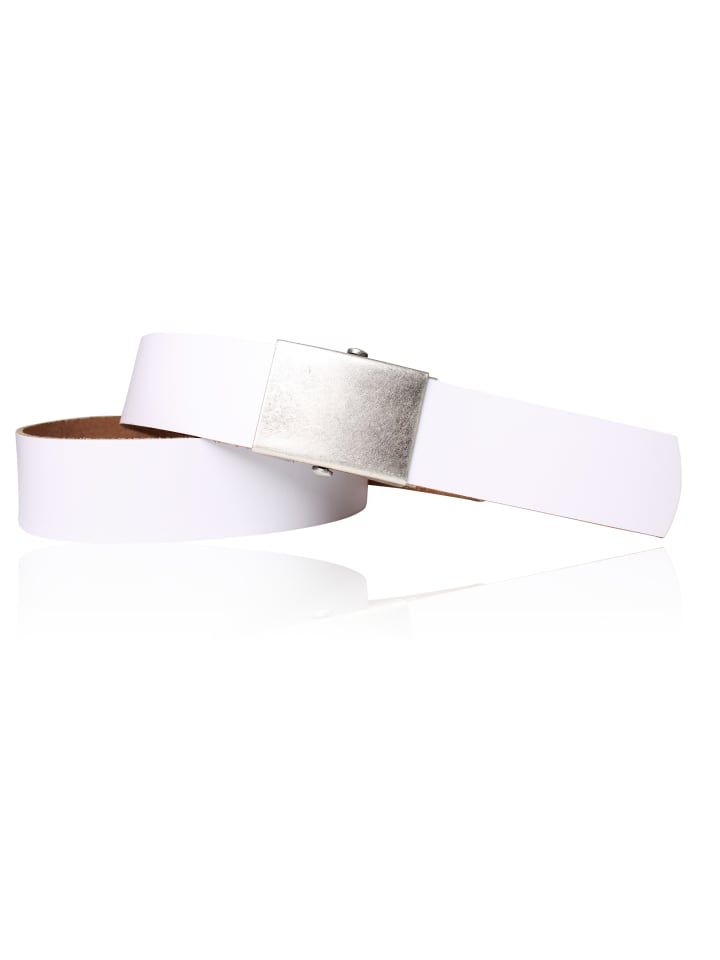 FRONHOFER Ledergürtel 4 cm stufenlos in Weiß günstig kaufen onesize