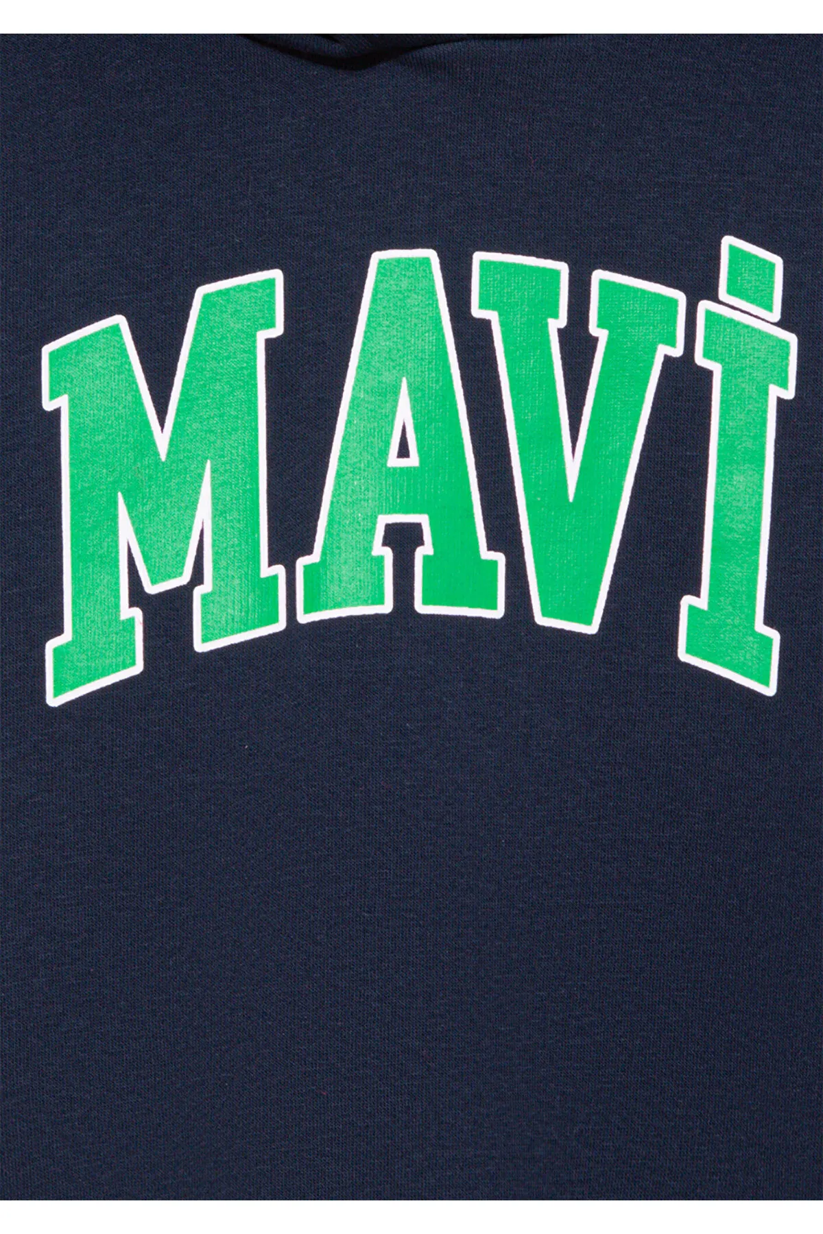 Mavi  Marineblaues Kapuzen-Sweatshirt mit Logo-Print 6610110-70490