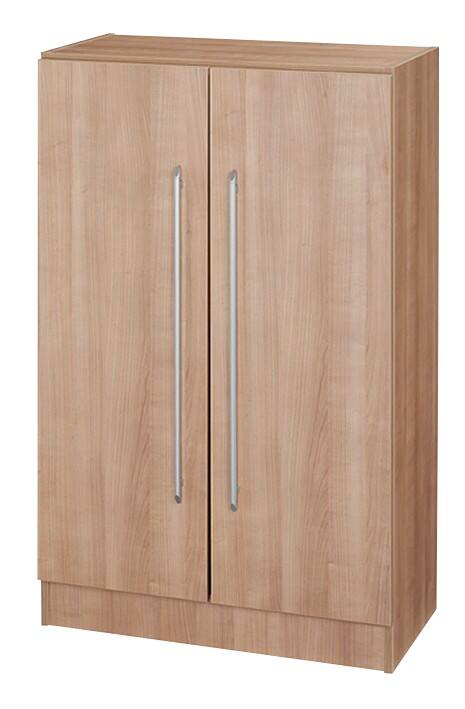 Hammerbacher Matrix Schrank Melaminharzbeschichtete Spanplatte 2 Fachböden 800 x 420 x 1.270 mm Walnuss