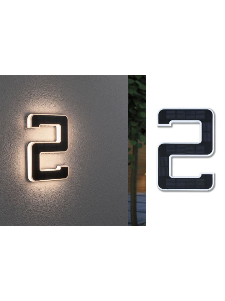 paulmann Solar LED Hausnummernleuchte  Nummer 2 günstig kaufen onesize