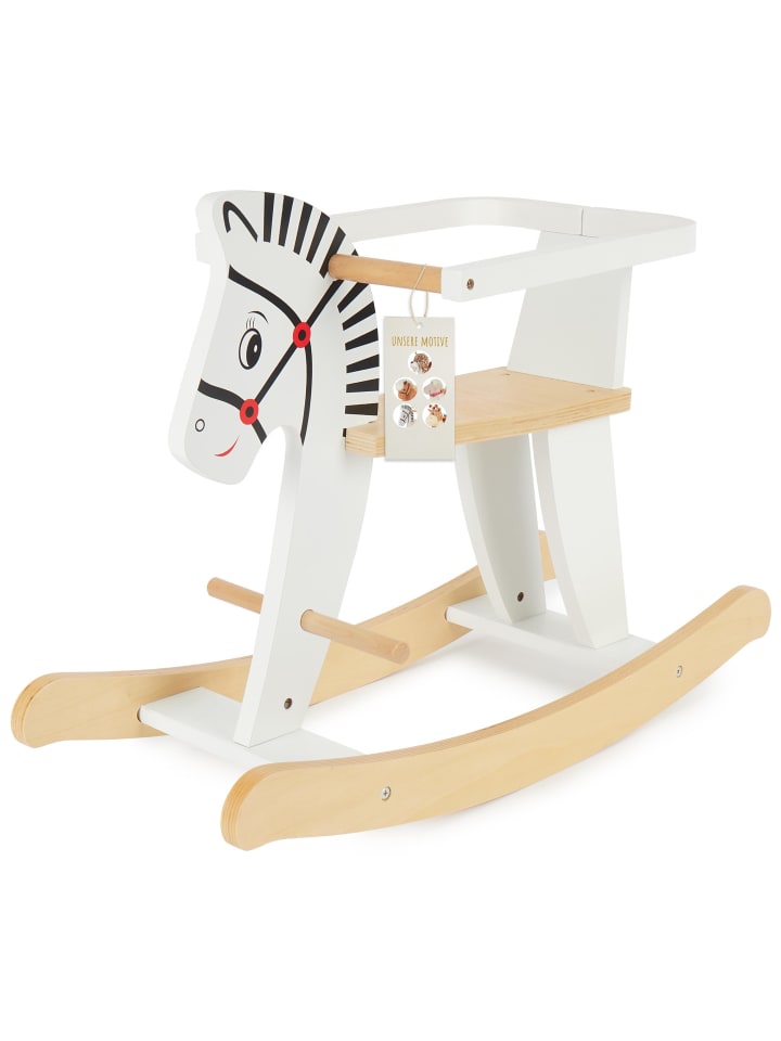 Bieco Spielwaren Schaukeltier aus Holz Zebra in Weiß günstig kaufen onesize