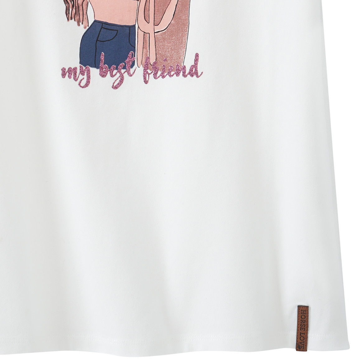 Mädchen T-Shirt mit Pferde-Print
