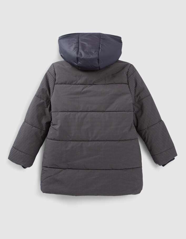 Trench doudoune marine nylon carreaux garçon