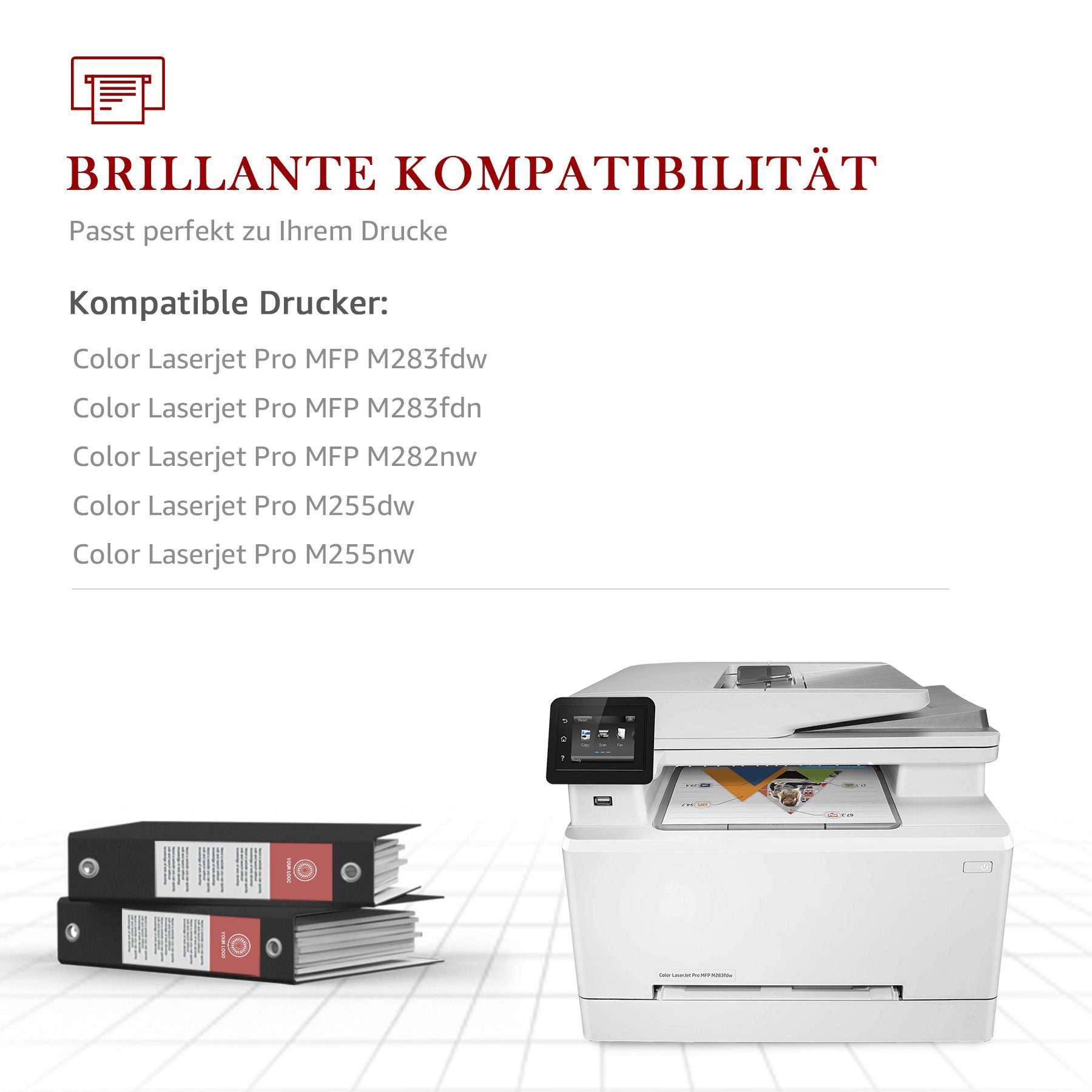 Toner Kingdom Tonerpatrone 4er 207A 207X für HP Color Laserjet Pro MFP, (M283fdw M283fdn M282nw Drucker, 4-St)