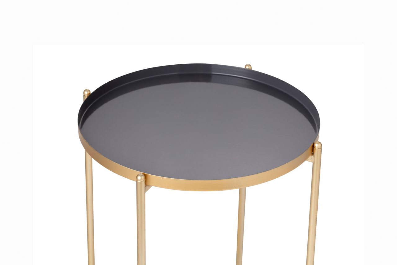 Lifa Living Beistelltisch Ella - Grau/Gold