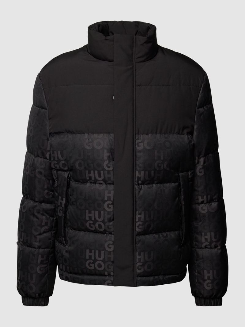 Steppjacke mit Logo-Muster Modell 'BALTO' in schwarz