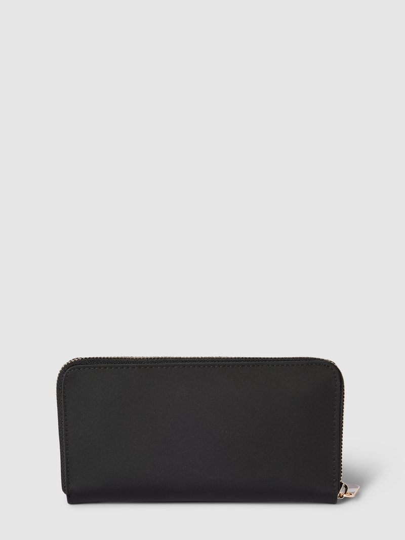 Portemonnaie mit Label-Applikation Modell 'POPPY' in black