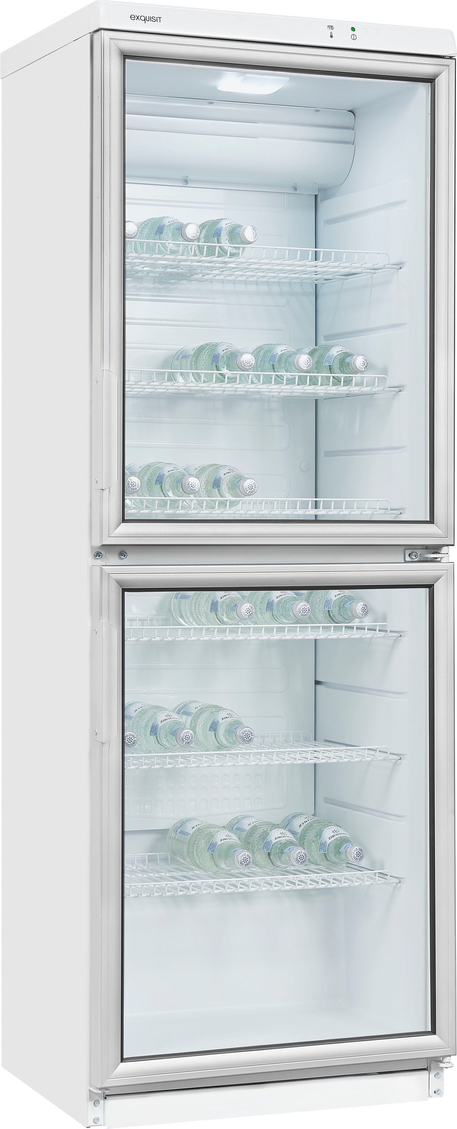 exquisit Getränkekühlschrank GKS350-2-GT-280D weiss, 173 cm hoch, 60 cm breit