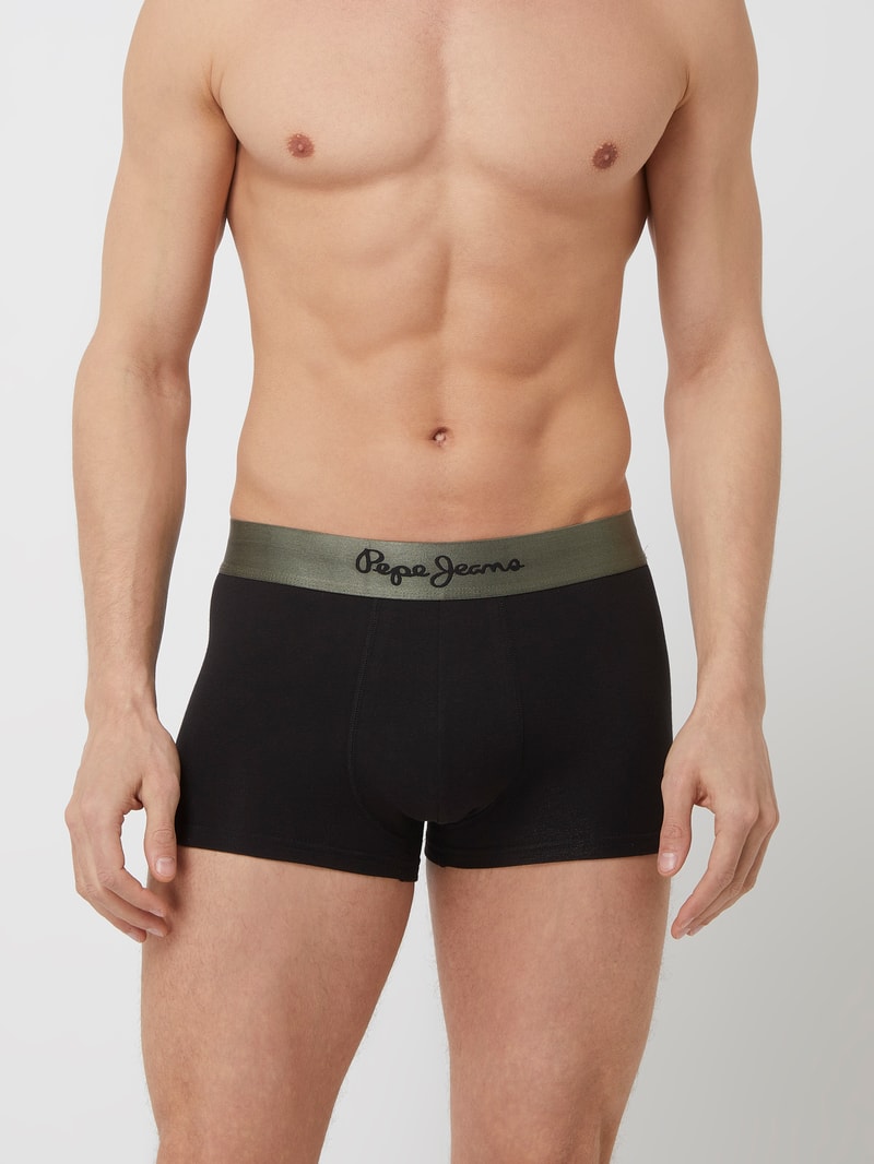 Trunks mit Stretch-Anteil im 3er-Pack in schwarz