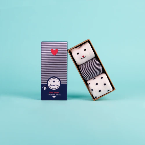Little Heart Socks - White Baby Sock Pack