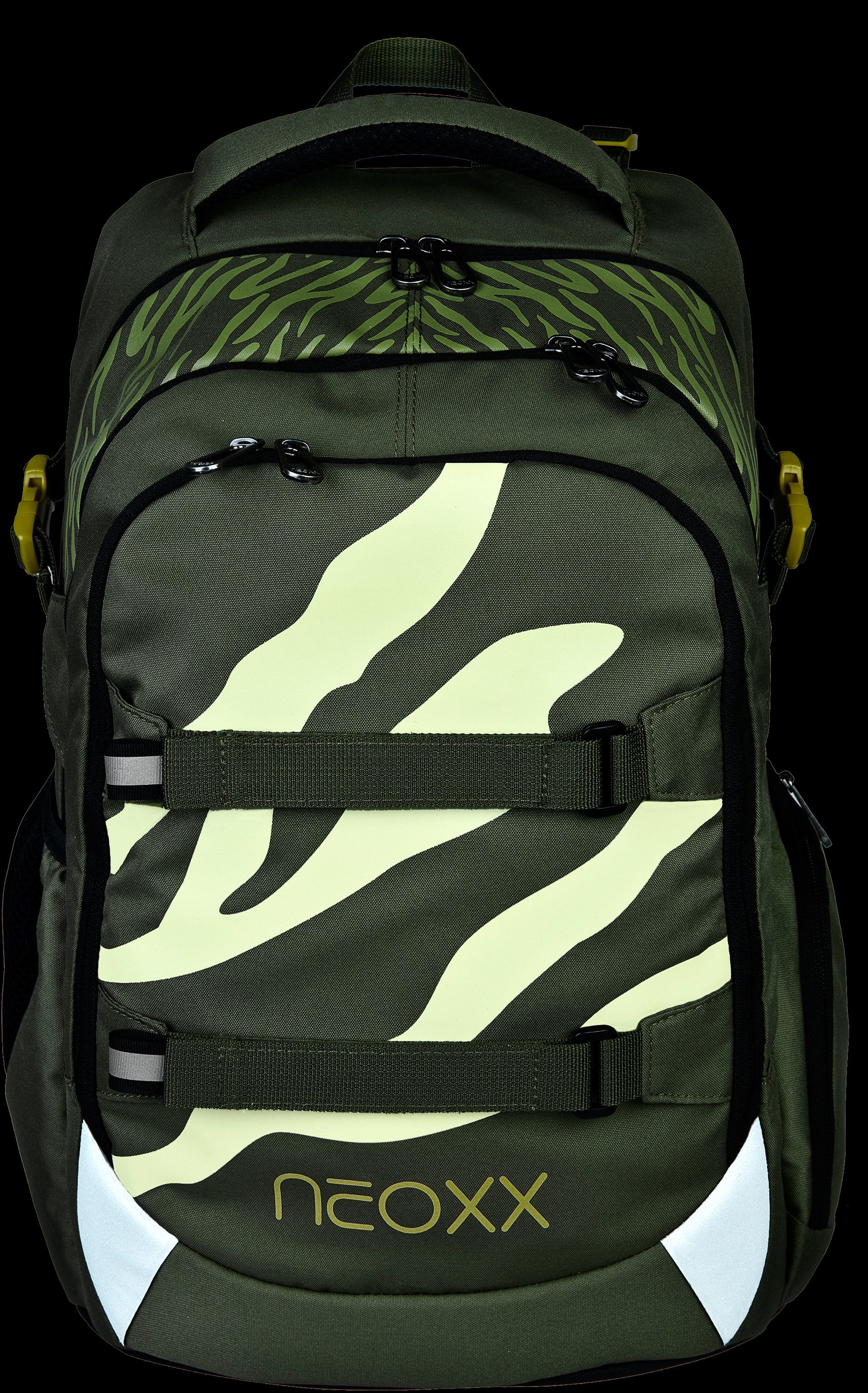 neoxx Schulrucksack Active, Ready for Green, aus recycelten PET Flaschen