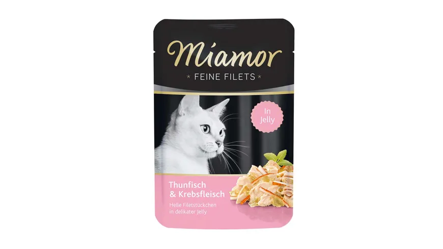 Miamor Katzennassfutter Feine Filets in Jelly Thunfisch & Krebs 100 g