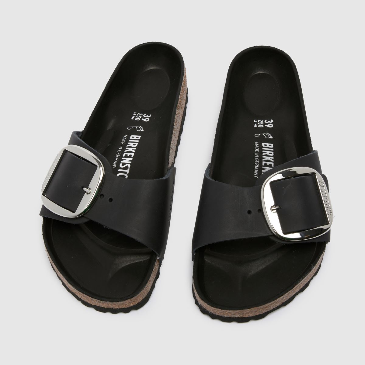 BIRKENSTOCK – Madrid – Svarta sandaler med stort spänne