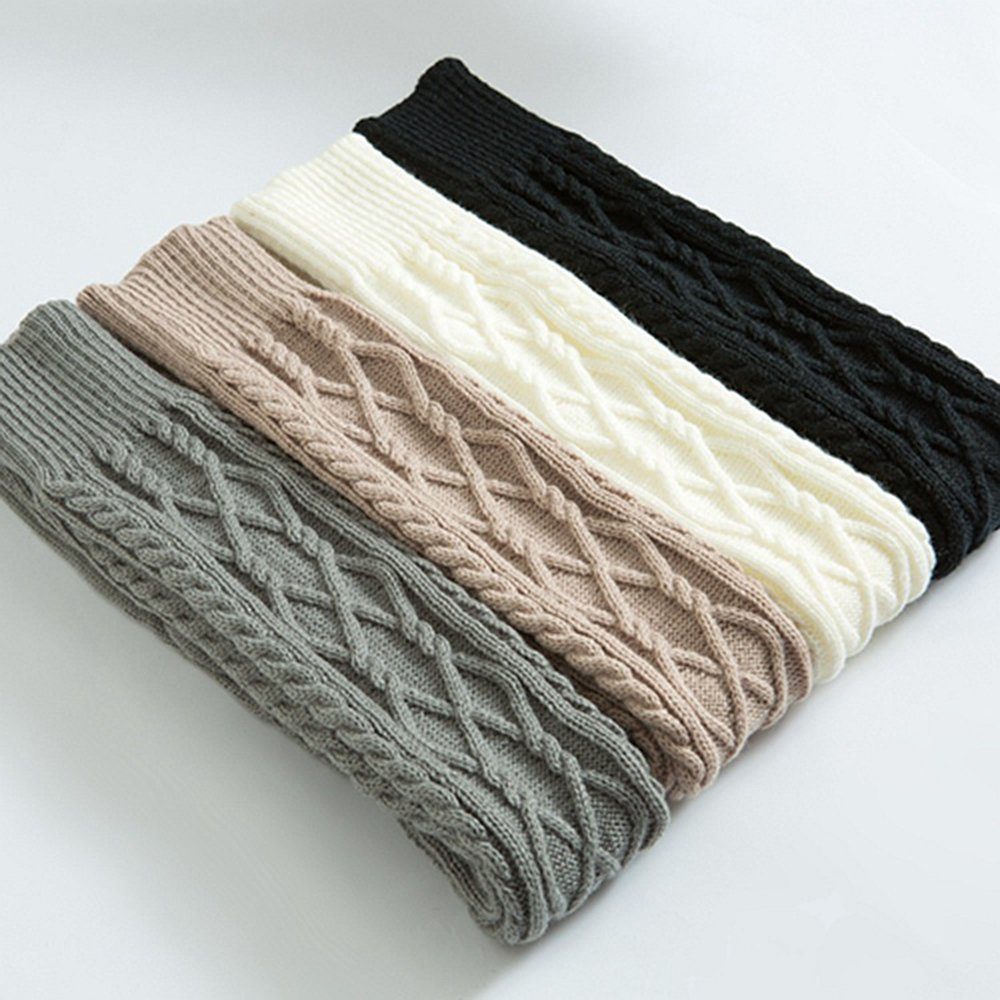 Beinstulpen Kniestrümpfe Damen Overknee Winter Strick Strümpfe (Ballett, Yoga, Beinwärmer Gestrickt) Stiefelstrümpfe Legwarmers Beinstulpen 1 Paar