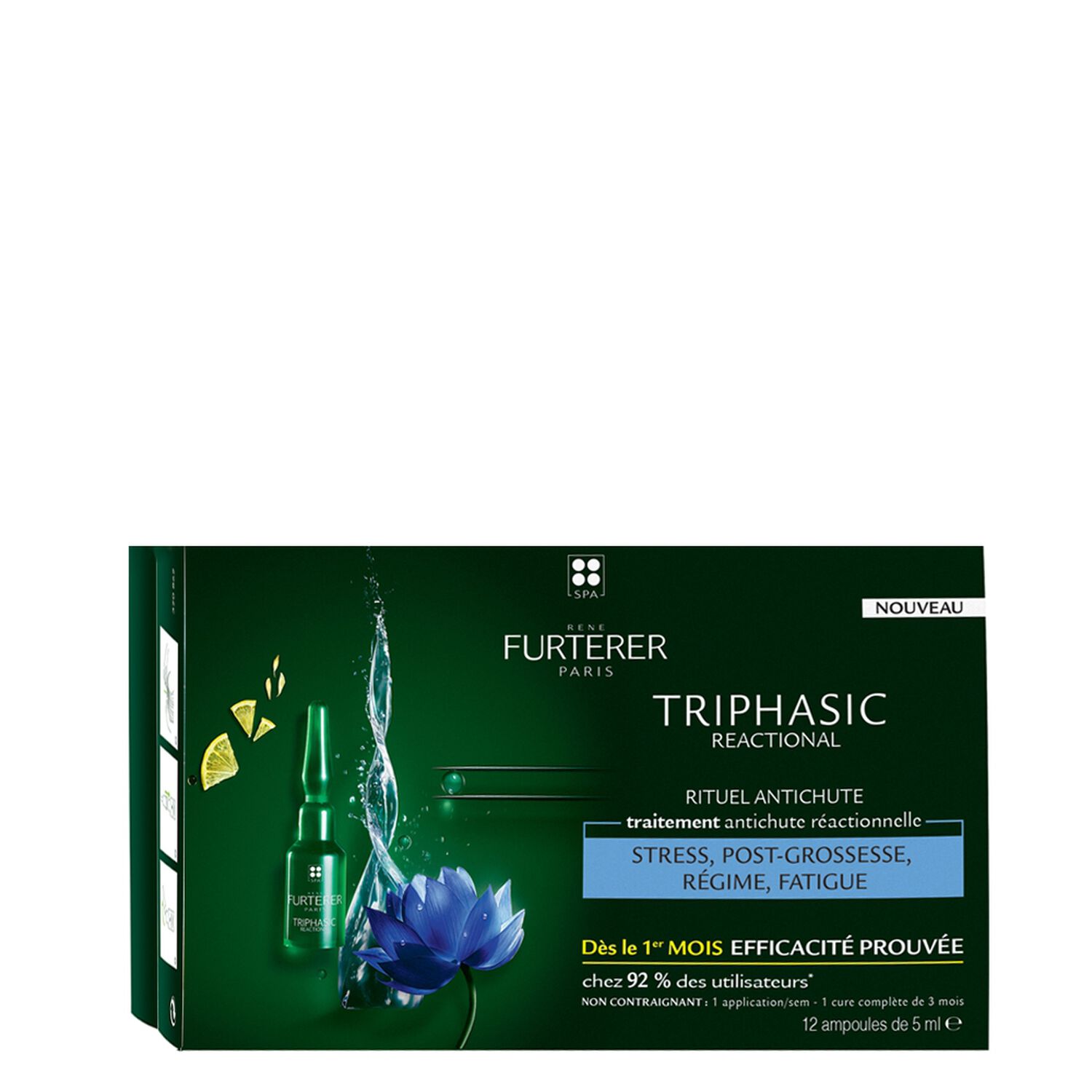 René Furterer Rituel Anti-Chute Triphasic Reactional - Coffret 12 Ampoules