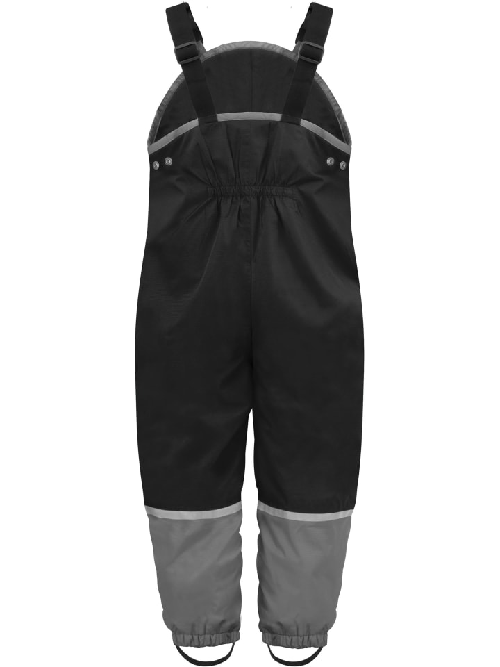 Normani Outdoor Sports Kinder Regenhose mit Hosenträgern Twisp in Schwarz günstig kaufen