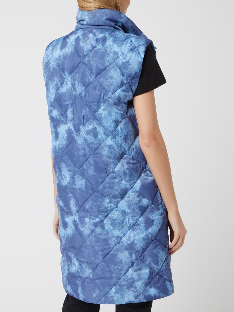 Steppweste in Batik-Optik Modell 'Olga' in blau