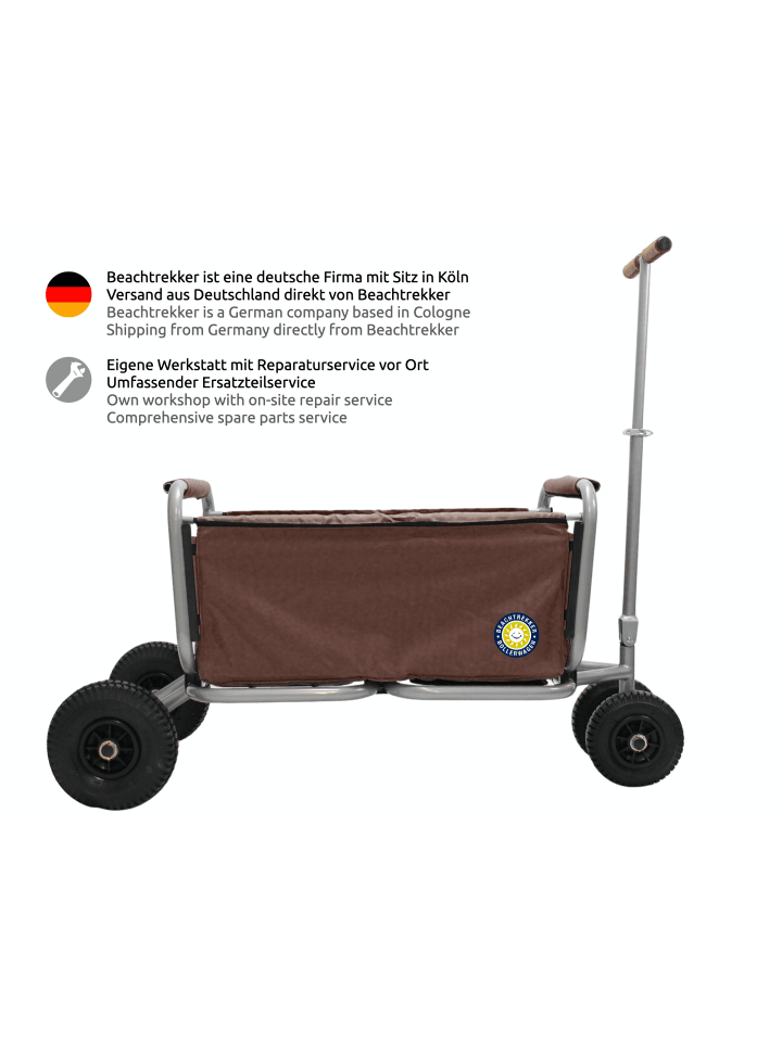 Beachtrekker Beachtrekker LiFe faltbarer Bollerwagen   Bremse, klappbarer Handwagen (Braun) günstig kaufen onesize