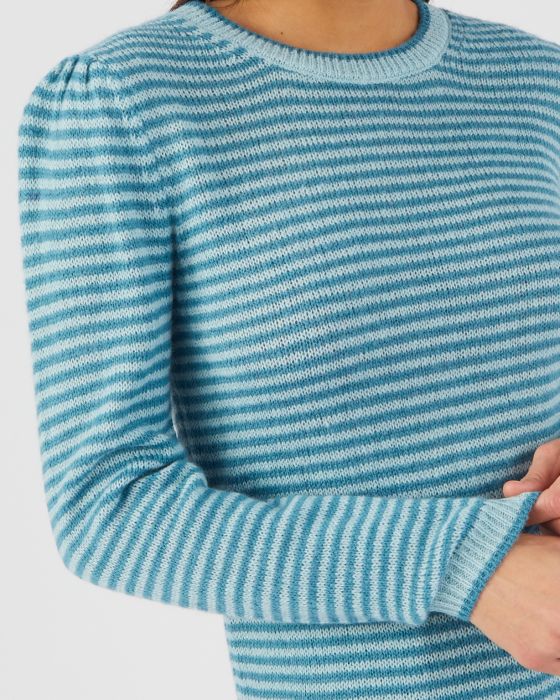 Pull rayé mélange laine