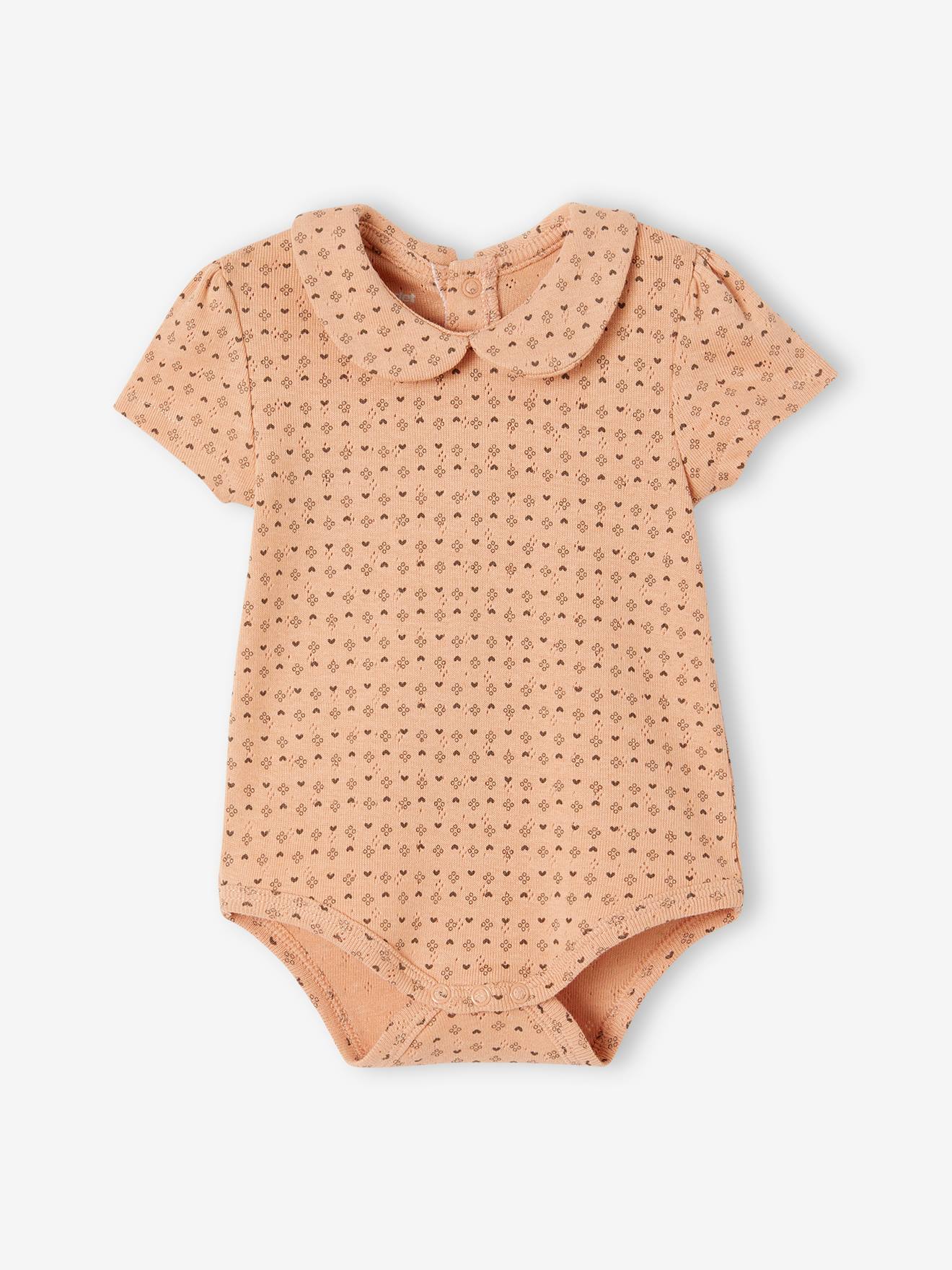 Vertbaudet 2er-Pack Baby Bodys Bio-Baumwolle Oeko-Tex - altrosa