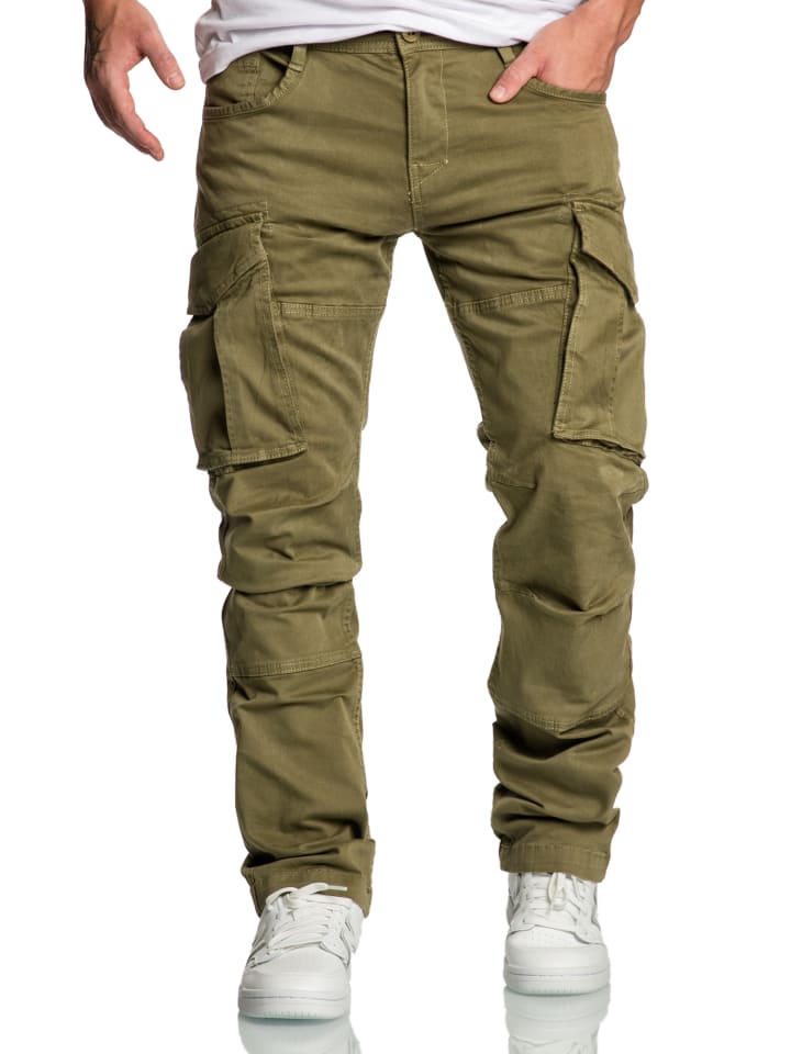 Amaci&Sons Cargo Jogger-Chino WYATT in Olive günstig kaufen