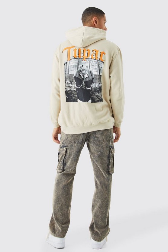 Oversize Hoodie mit lizenziertem Tupac Print