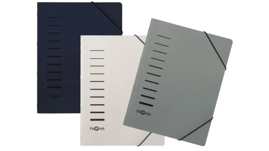 PAGNA Ordnungsmappe 6teilig schwarz, weiss oder grau sortiert