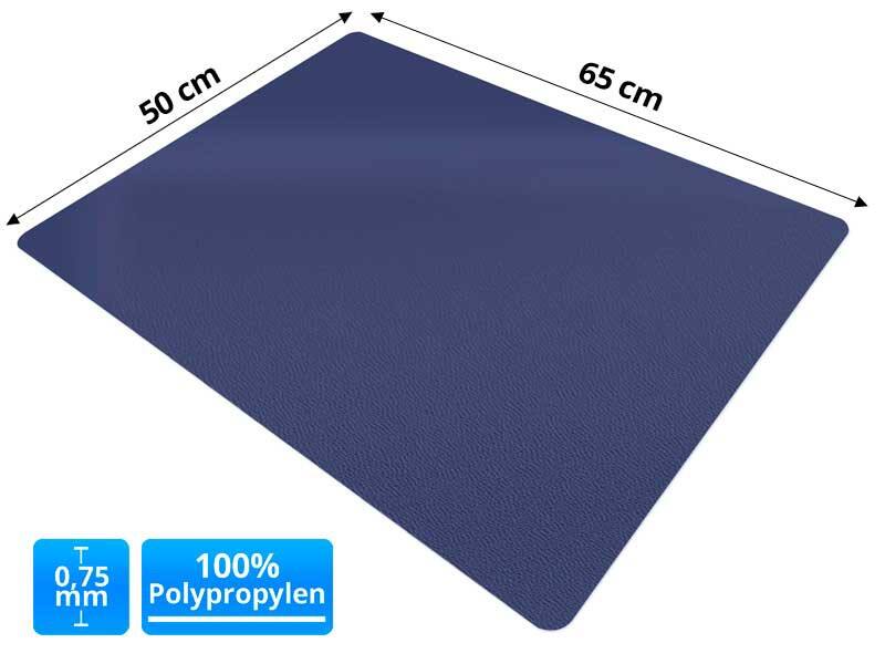 Office Marshal Schreibtischauflage Polypropylen Dunkelblau 650 x 500 mm