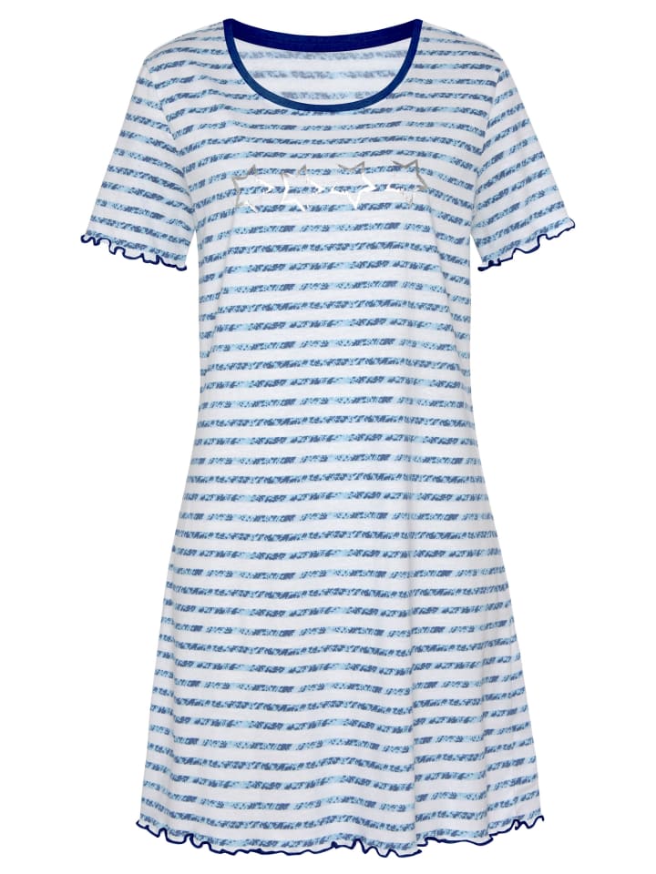 VIVANCE DREAMS Sleepshirt in blau gestreift günstig kaufen
