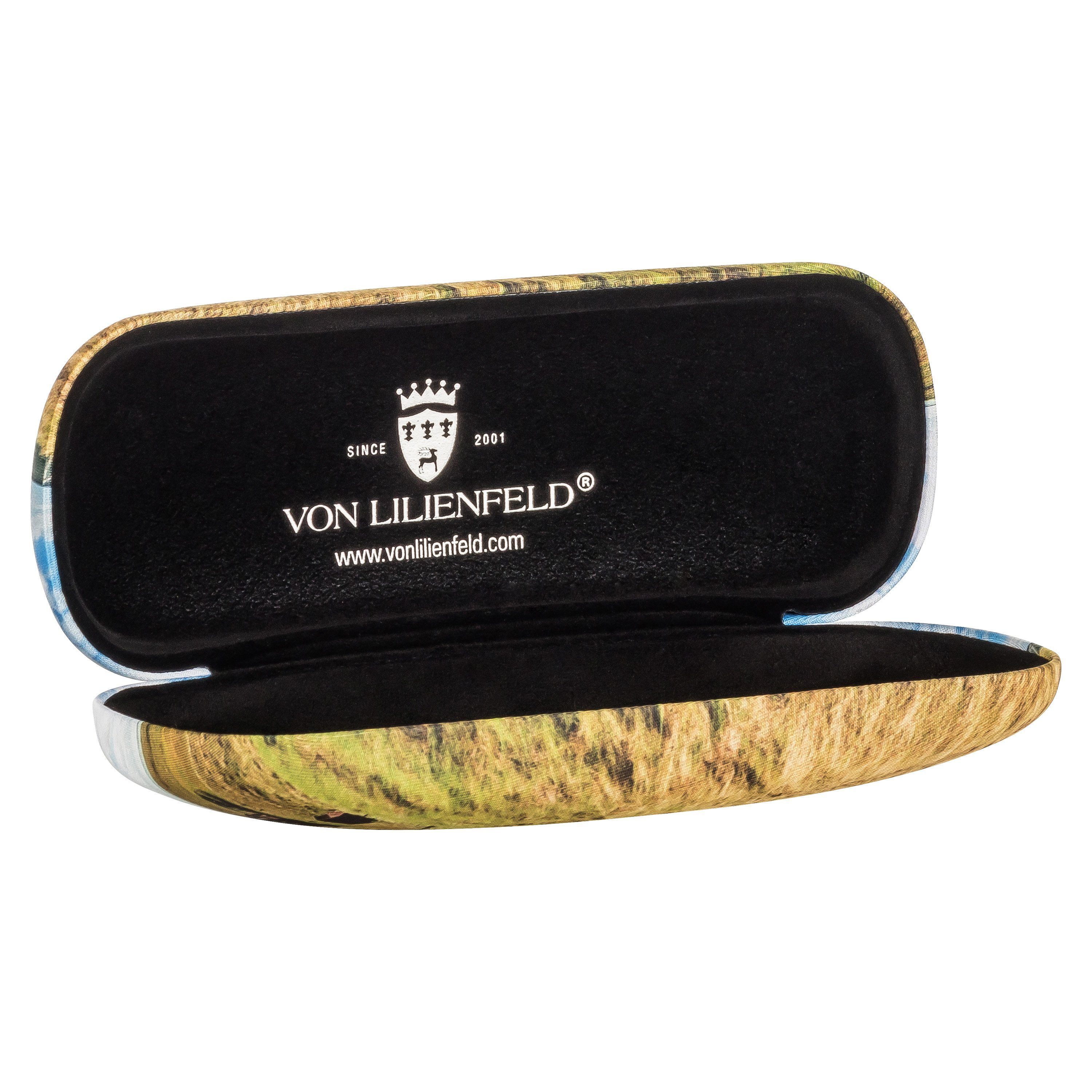 von Lilienfeld Brillenetui Brillenetui Leuchtturm auf Sylt Meer Motiv Etui Brillenbox, stabiles mit Mikrofaser bezogenes Hardcase
