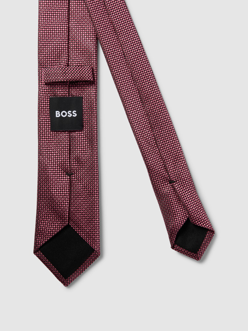 Krawatte mit Strukturmuster in fuchsia