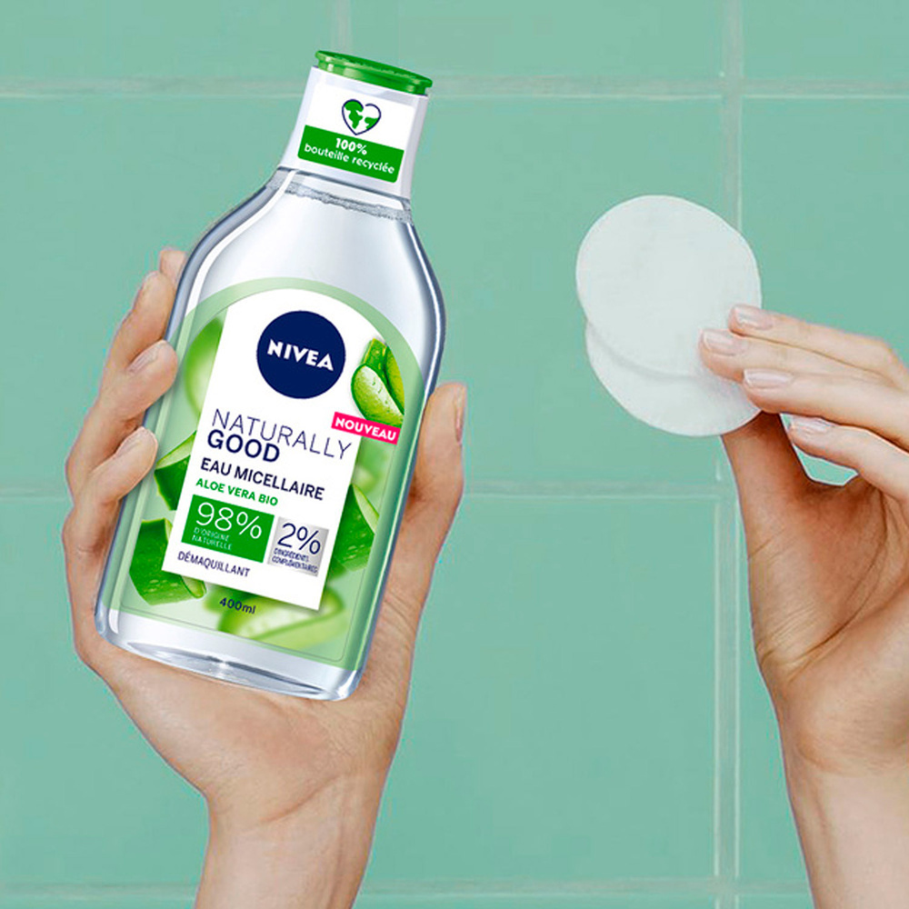 nivea NATURALLY GOOD - Eau Micellaire Aloe Vera Bio Démaquillant micellaire