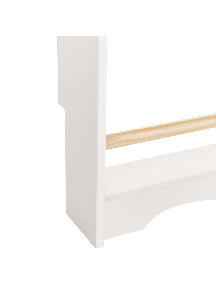 Beliani Bücherregal LILOET in Weiß/Heller Holzfarbton - (W) 60 x (H) 100 x (L) 12 cm günstig kaufen onesize