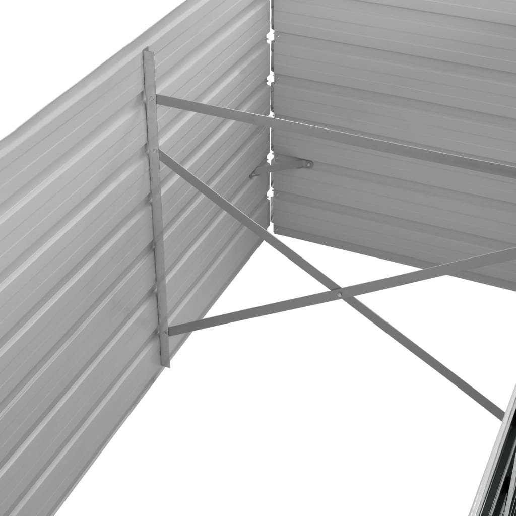 vidaXL Hochbeet Hochbeet,Garten-Hochbeet Anthrazit 320 x 80 x 77 cm Verzinkter Stahl