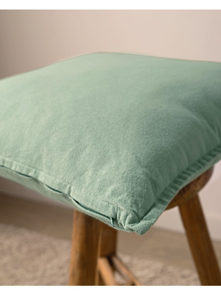 JACK 2er Set Kissenhülle 45x45cm Baumwolle Einfarbig in Jade Grün günstig kaufen 45x45 cm