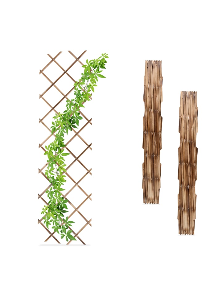 relaxdays 3 x Rankgitter in Geflammt - (B)60 x (H)180 cm günstig kaufen onesize