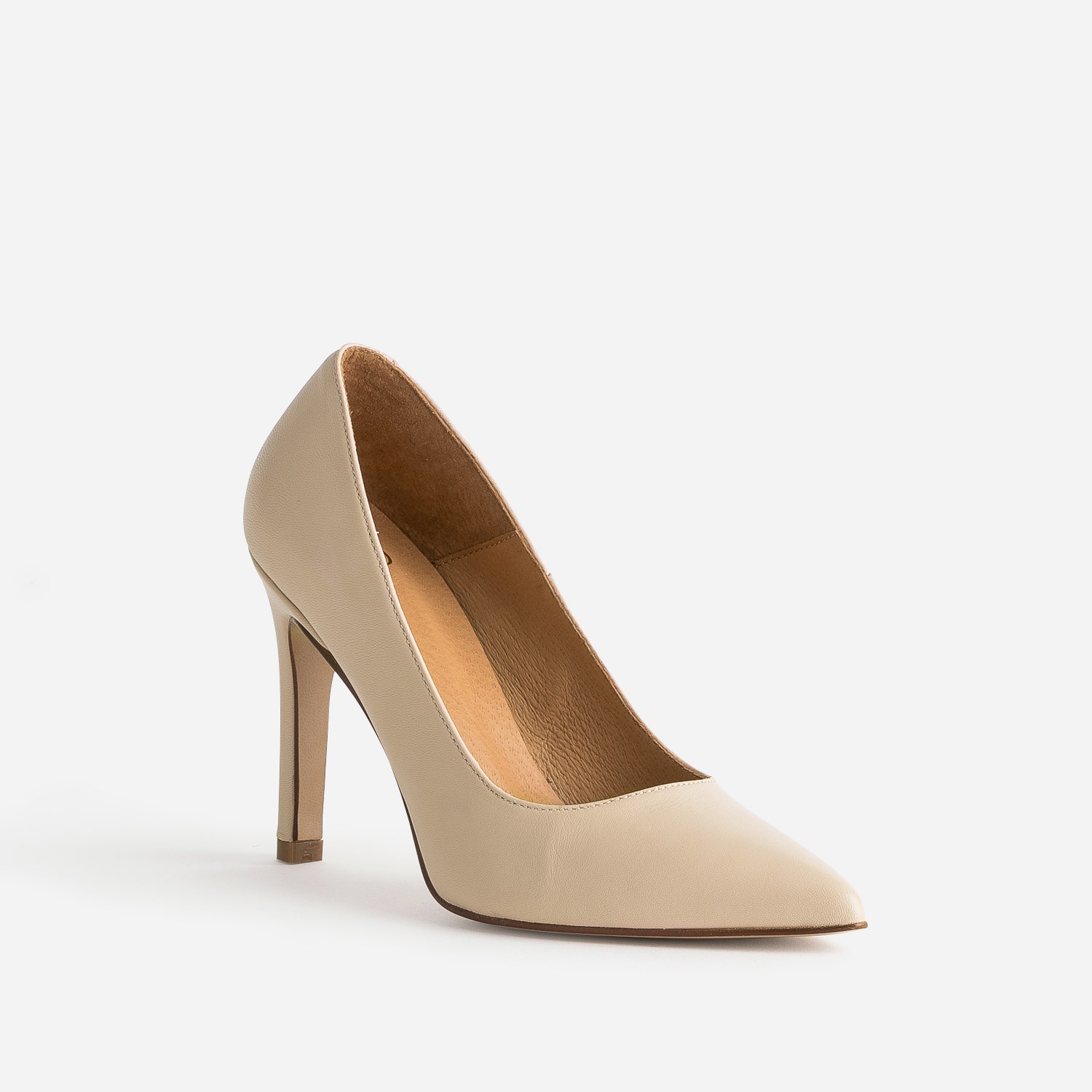 Stiletto TEXTO beige en cuir