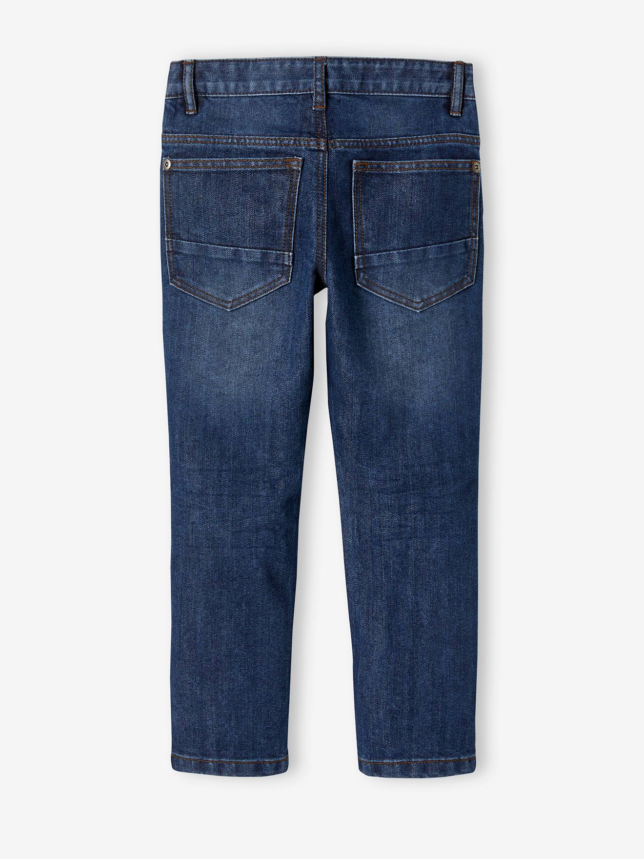 Vertbaudet Die UNVERWÜSTLICHE, robuste Jungen Jeans, Straight-Fit - grau