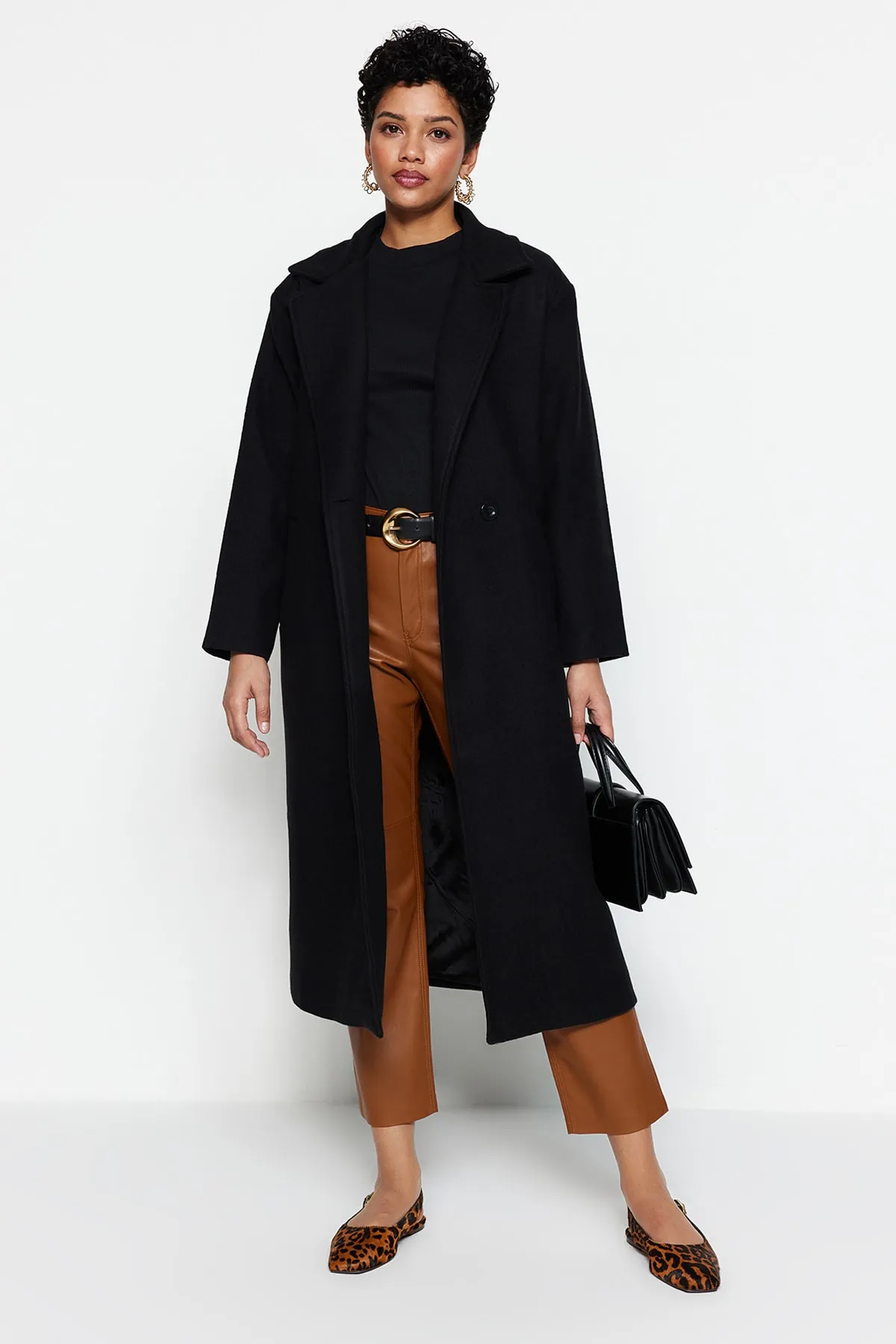 Trendyol Modest  Mantel - Schwarz - Zweireihig