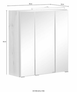 HELD MÖBEL Spiegelschrank Portofino mit LED-Beleuchtung