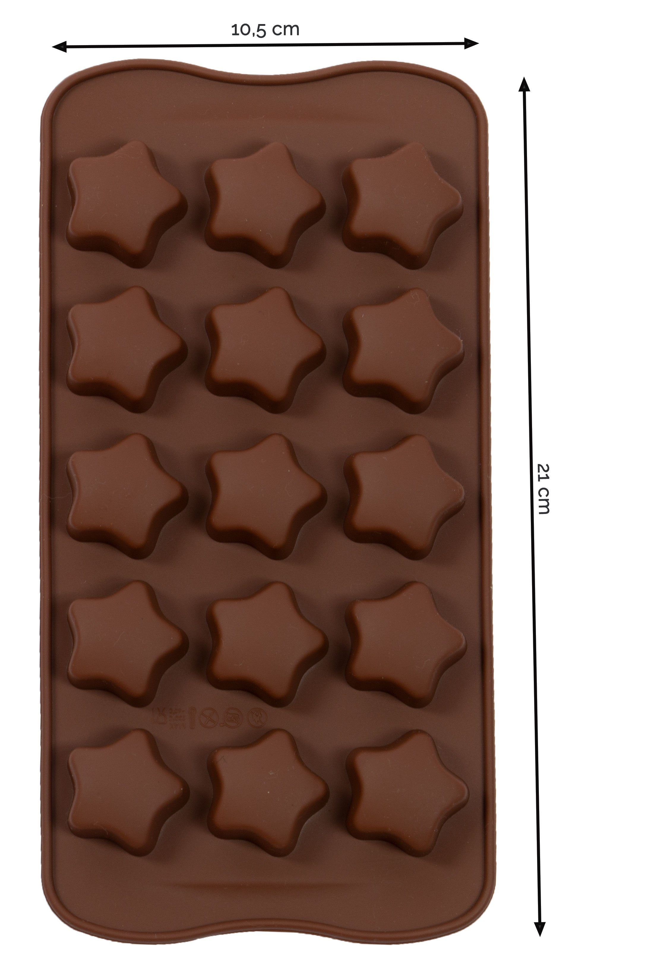 ZOLLNER24 Pralinenform, (6-tlg), extrem hitze- und kältebeständig, BPA frei, verschiedene Formen