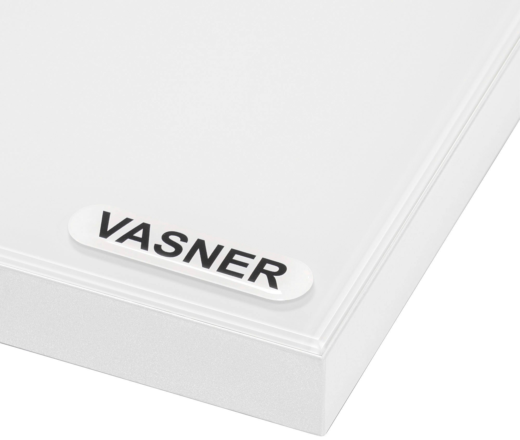 Vasner Infrarotheizung Glas mit Rahmen weiß, 450 W, Citara G, Infrarot Glasheizung, IP44 Bad geeignet